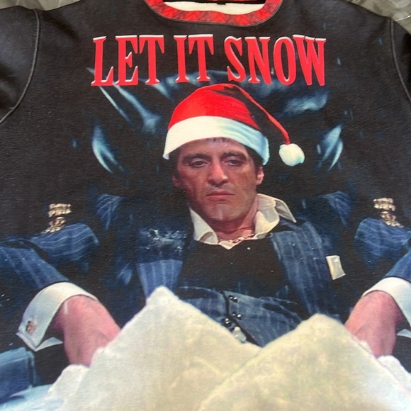 Scarface Let It Snow Black Sweater - Picture 3 of 4